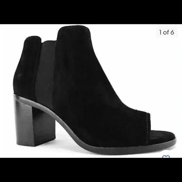 FRYE Women’s Danica Chelsea Open Toe Booties Black - Picture 2 of 9
